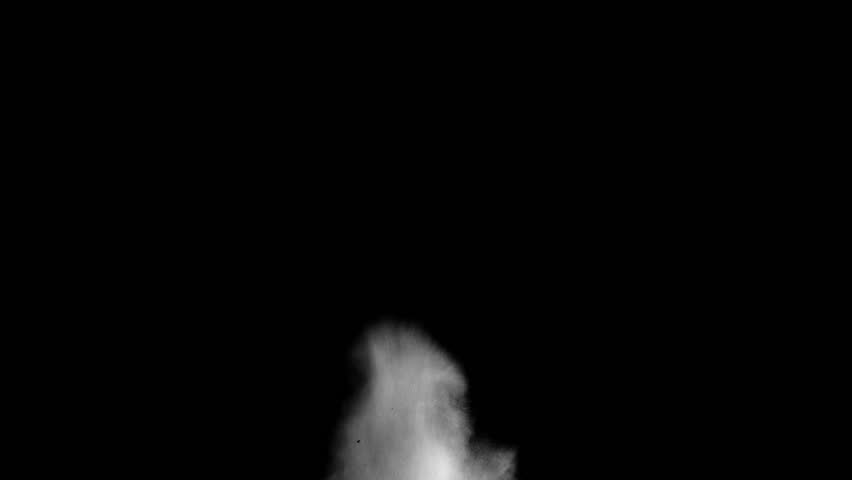 Dust fountain on black background, alpha channel integrated | Shutterstock HD Video #6586865