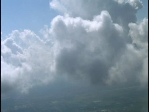 Clouds Passing Airplane Window 2