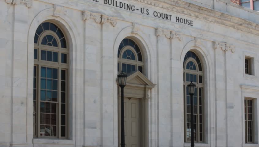 Tilt Up Shot of US Federal Courthouse, Gainesville, Georgia
