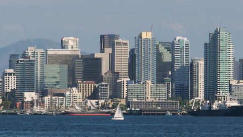 San Diego Bay With Downtown Skyline and Ships