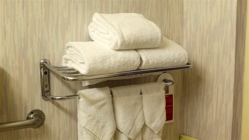 Towel Setup In The Bathroom Stock Footage Video 100 Royalty Free Towel Setup In The Bathroom Stock