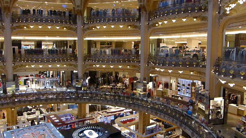 Shopping mall interior timelapse