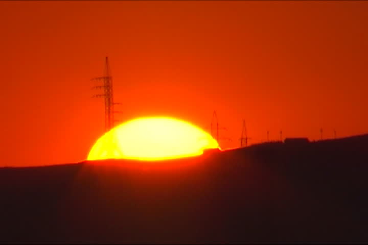 Impressive huge sunset