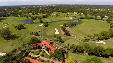Aerial golf course Miami