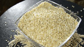 Heap of rotating Sesame Seeds (not loopable full HD video)