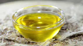 Flaxseed Oil (loopable video)