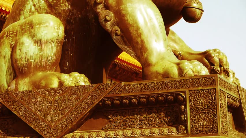 china ancient royal brass lion. gh2_05600