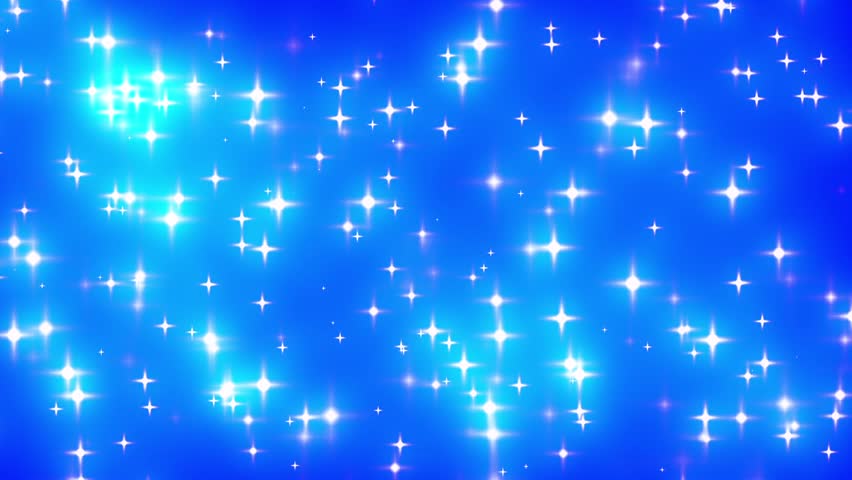 Blue Looping Glowing Stars Background Stock Footage Video (100% Royalty