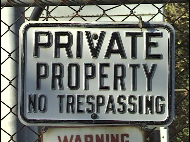 private property no tresspassing sign Stock Footage Video (100% Royalty ...