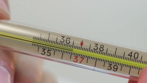 Thermometer Reading Normal Temperature Human Body Stock Photo 620981711 ...