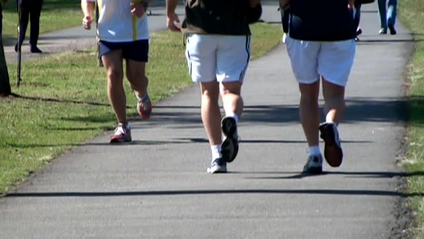 Runners in the  park 