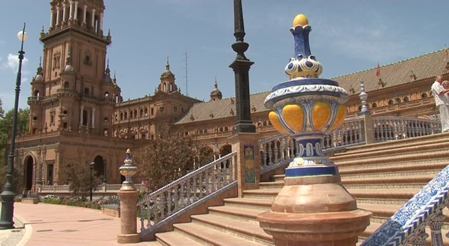 Seville, Spain - famous Plaza de Espana. Old landmark.