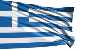 flag of Greece with fabric structure; looping