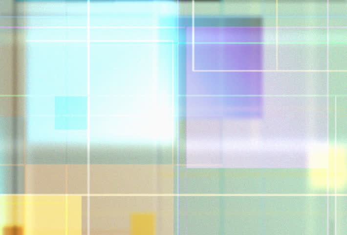 Motion graphics of moving pastel square patterns.