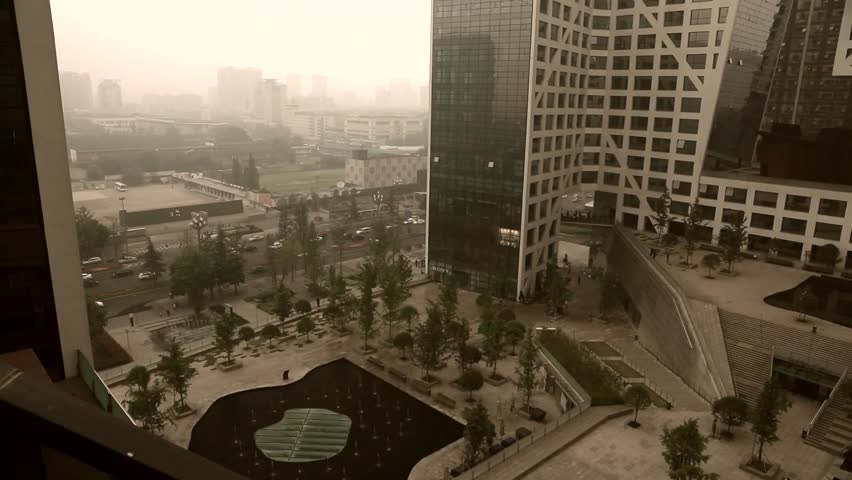 People, traffic, and pollution in Chengdu China