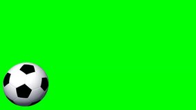 Rotating Soccer Ball with banner - green screen 