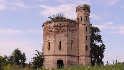 Castle Tower in Ecka village in Serbia,  multiple shots
RURAL Castle is actually a huge house's single-reddish color, built 1820th year.