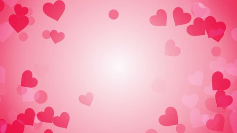 heart shapes on bright background. computer generated seamless loop romantic animation
