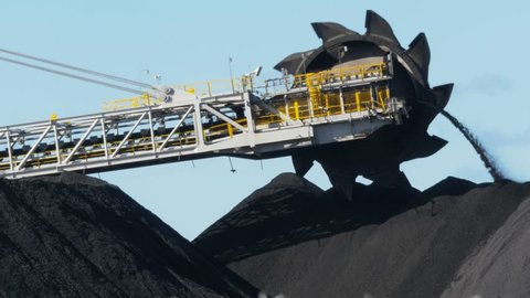 close up of a huge coal loading conveyor belt at Newcastle, NSW, Australia