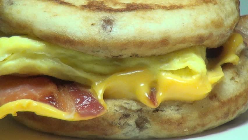 Breakfast Sandwich, Eggs, Muffins and Bagels Royalty-Free Stock Footage #6717145