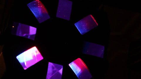 Background of colorful blurred lights in pub or disco