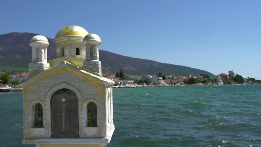 Greek little church near the sea in skala kallirachi, Thassos Greece