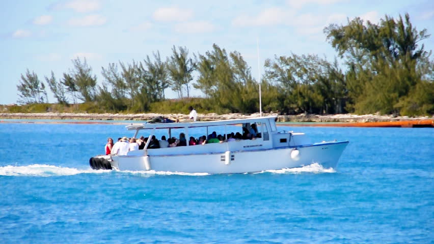 A sightseeing tour boat in the Caribbean.