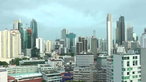 View of the skyscrapers of panama city, in central America.