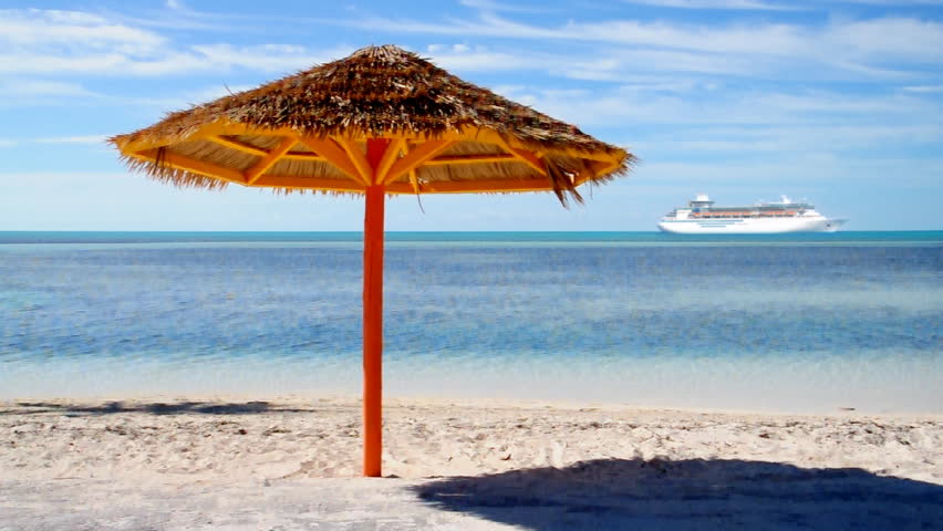 A Beach Umbrella On The Stock Footage Video 100 Royalty Free A Beach Umbrella On The Stock Footage