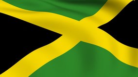 Flying Flag of JAMAICA | LOOPED |