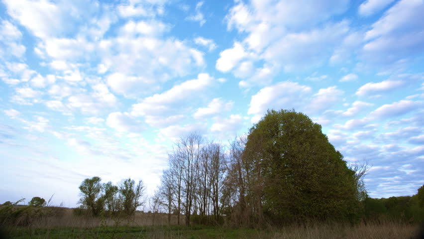  landscape  with blue clouds and sky  Time lapse.  4K ( 4096x2304)    