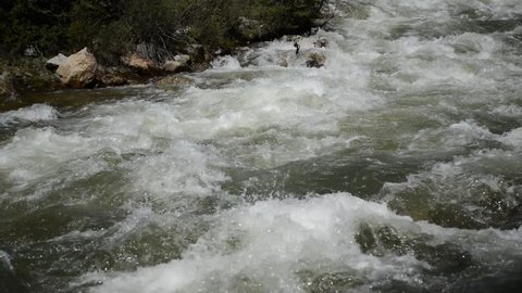 Water with Sound, Whitewater and Rapids in River, HD Video
