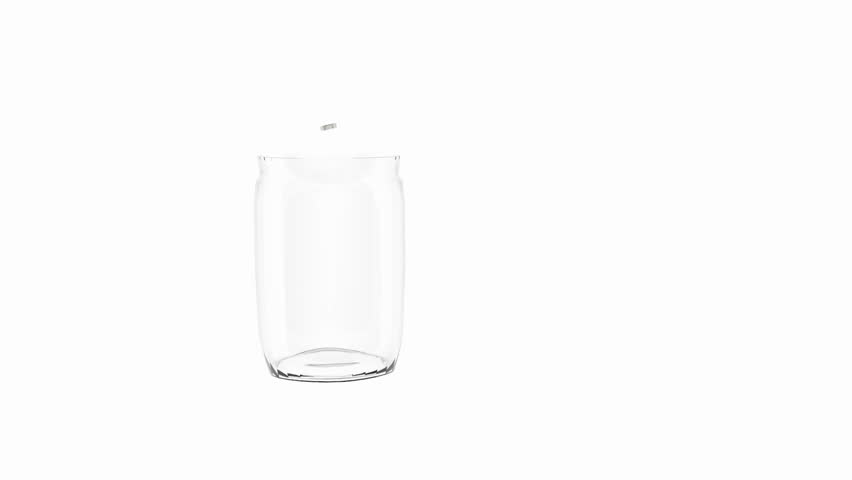 Dollar symbols multiplying in a glass jar. Comes with the Alpha Matte.
