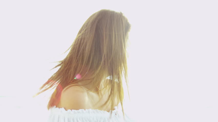 Beautiful Long Trendy Ombre Dyed Stockvideoklipp (helt royaltyfria 