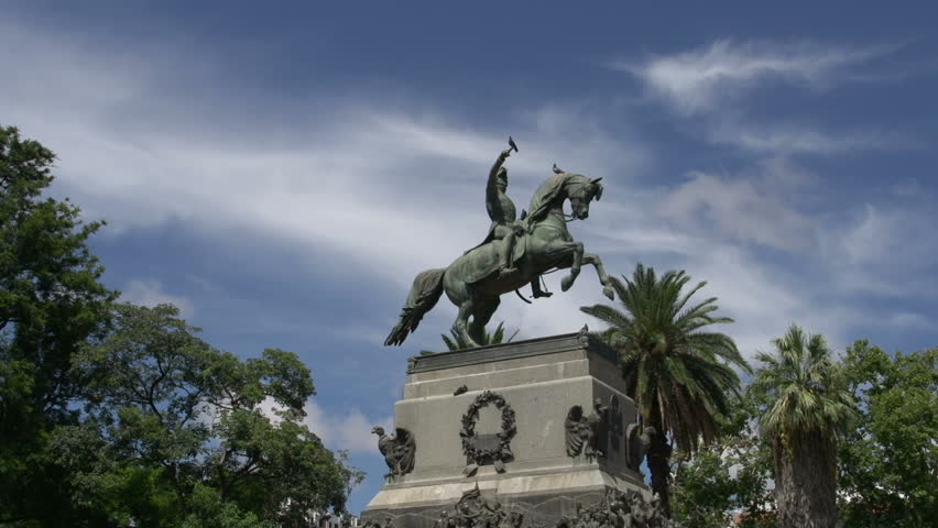 statue san martín plaz cordoba argentina Stock Footage Video (100% ...
