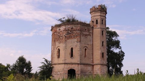 Castle Tower in Ecka village in Serbia,  multiple shots
RURAL Castle is actually a huge house's single-reddish color, built 1820th year.