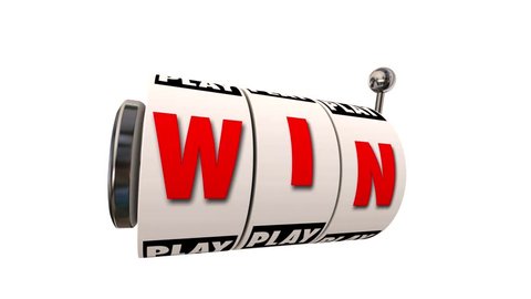 Win Letters Word Slot Machine Wheels Play Casino Gambling Game Big Jackpot