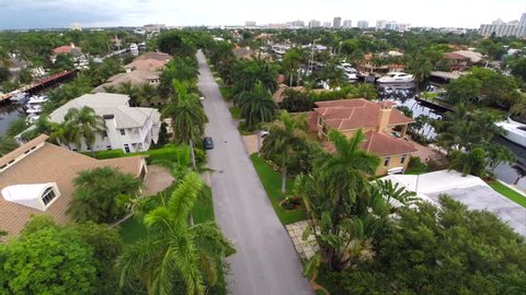 Aerial video of florida suburbs 