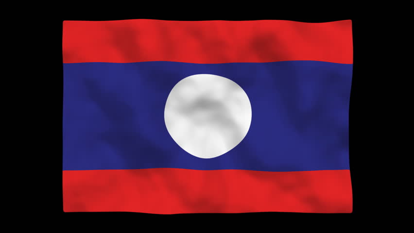 national flag lao pdr Stock Footage Video (100% Royalty-free) 678457 ...