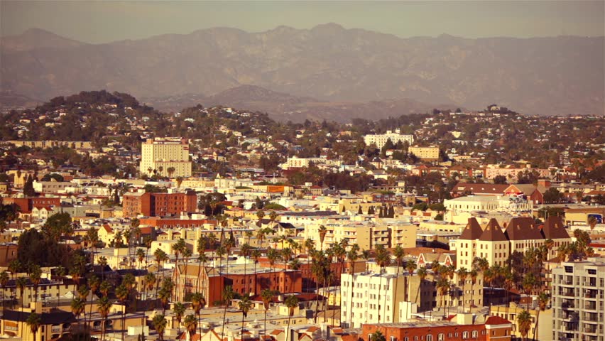 Birdseye view of a Los Angeles neighborhood.