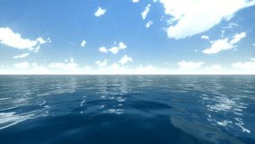 Render over a sea surface. Stock video