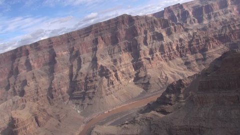 Aerial GRAND CANYON National Park Fly Through Arizona
 the Grand Canyon, you can witness the great unconformity.  As the Colorado River whisks through the bottom. 