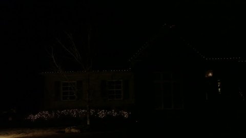 Dynamic illumination of the house exterior during Christmas