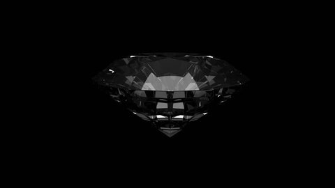 A loopable CGI spinning diamond with black background