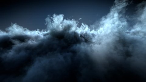 4k, impressive looped intro background, Night flight over high-detailed clouds (loop-able, seamless loop, hd, ultra high definition, 1920x1080, 4096x2304, 1080p)
