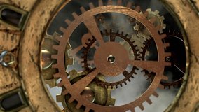 Inside 3D STEAMPUNK MECHANISM with SMOKE. Ideal for Science fiction movies, TV shows, intro, news, commercials, retro, fantasy, steampunk related projects etc. Includes ALPHA MATTE - Powered by Shutterstock - Get 15% off with code: PIKWIZARD15