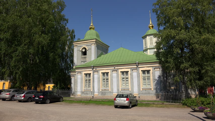 The Church in Lappeenranta. Finland. Shot in 4K (ultra-high definition (UHD)), so you can easily crop, rotate and zoom, without losing quality! Real time.