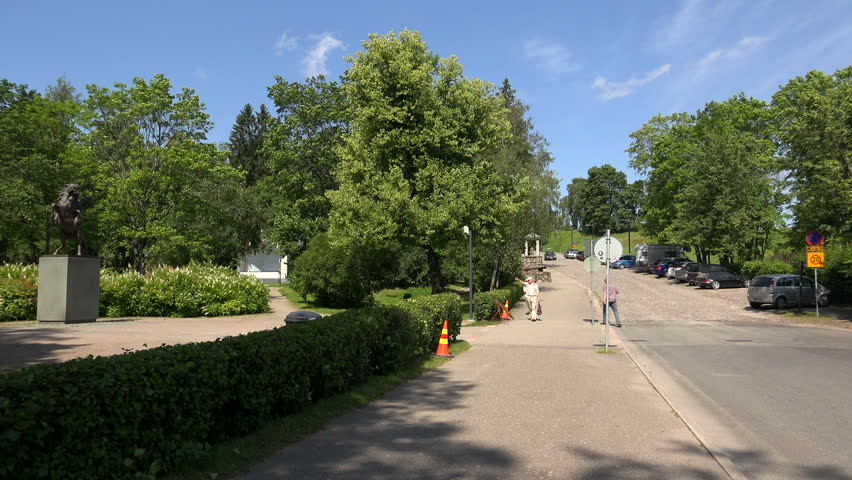 Lappeenranta. City streets. Finland. Shot in 4K (ultra-high definition (UHD)), so you can easily crop, rotate and zoom, without losing quality! Real time.