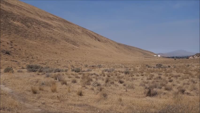 Dry landscape of badger mountain in Washington state