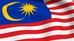 Flying Flag of MALAYSIA | LOOPED |